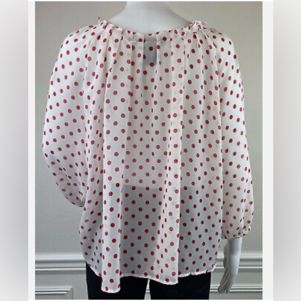 H&M size 4 polka dot peasant blouse - Picture 3 of 16